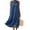Blue, variant on Women's Sleeveless Denim Dress Round Neck Loose Fitting Maxi Sundress Casual Soft Jean Dress with Pockets for Summer Daily Streetwear Blue S