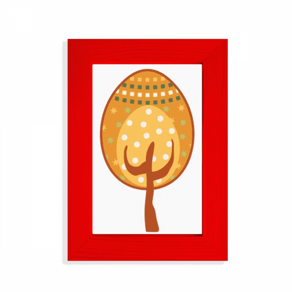 Easter Festival Yellow Egg Tree Picture Display Art Red Photo Frame