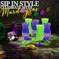 thumbnail image 5 of Fun Express Mardi Gras Hurricane Plastic Cups, Bulk Set of 12, Each Holds 16 oz, Party Supplies, Drinkware, Reusable Cups, 5 of 8