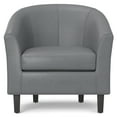 thumbnail image 2 of Austin 30 inch Wide Contemporary Tub Chair in Stone Grey Vegan Faux Leather, 2 of 11