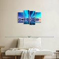 thumbnail image 2 of Elephant Stock Amazing Aurora Borealis Wall Art - Horizontal Multi Panel Canvas - Living Room Wall Decor - Nature Multi Panel - Turquoise And Blue Decor - 30" x 18", 2 of 4