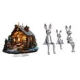 thumbnail image 1 of Escultura de la Natividad,Adorno acrílico 2D Adorno de pie,Escultura de figura,Estatua sentada Figura Escultura Adorno,Estatuas de conejos en miniatura para decoración de interiores, 1 of 8