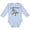 AE-Light Blue, variant on Inktastic I Love Soccer-Dinosaur in Orange Boys or Girls Long Sleeve Baby Bodysuit