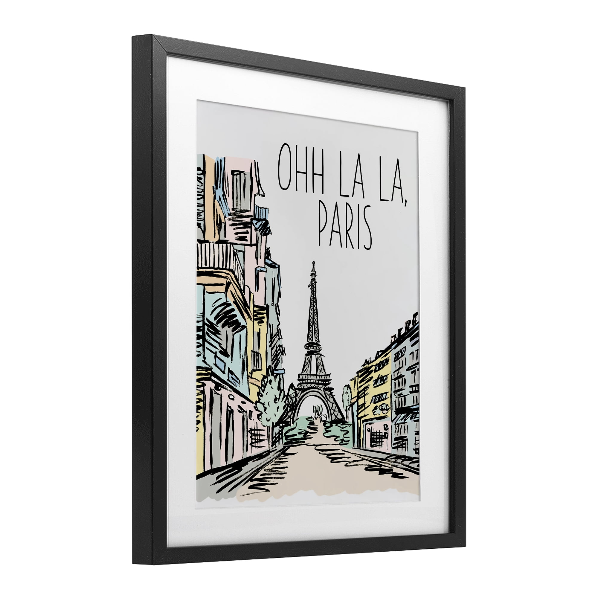 Stupell Industries Ohh La La Paris Black Framed Print Under Glass, design by Elizabeth Medley