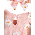 thumbnail image 3 of Baby Girl Clothes Long Sleeve Floral Printed Outfits Fall Winter Infant Girl Romper 9-12 Months, 3 of 6