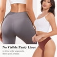 thumbnail image 2 of MecTo Cotton Thongs for Women, Womens Thongs Bikini Low Rise Thong Panties, No Show Underwear, 6-Pack, 2 of 8