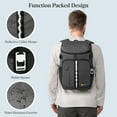 thumbnail image 6 of SUN CUBE Cooler Backpack 33 Can, Leakproof Insulated Backpack Cooler for Men Women, Camping Cooler Backpack for Beach Travel Hiking, Waterproof Lunch Backpack, Grey, 6 of 9