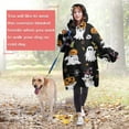 thumbnail image 4 of Wearable Oversized Blanket,Black Halloween Ghosts and Pumpkins Wearable Blanket Hoodie for Adults,Cozy Hooded Blankets with Super Pockets,Super Warm Fuzzy Pullover for Women & Men, 4 of 6