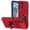 Red, variant on Fashion Case with Holder Stander Kickstand Drop Resistant Shockproof Case For Motorola Moto G Play 2024