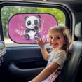 thumbnail image 3 of Yuyamidu Panda Car Window Shade Music Note Shade for Car Side Windows 20 x 12 Inch Cling Car Sun Shade Car Accessories Glare and UV Rays Protection, Purple, 3 of 7