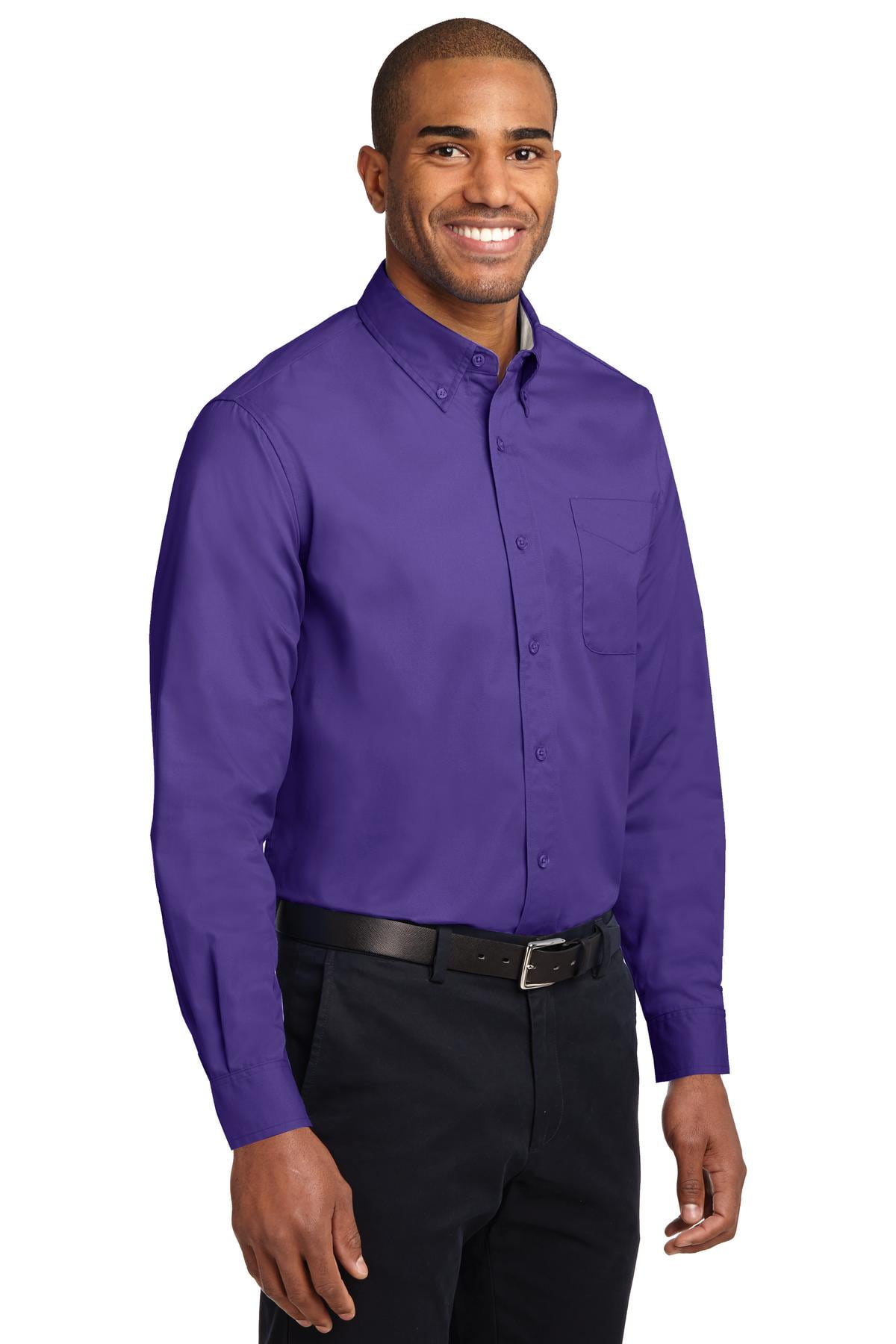 Port Authority Tall Long Sleeve Easy Care Shirt-XLT (Dark Green