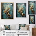thumbnail image 4 of Designart "Jazzed Jade Trombone Tribute I" Music Floater Framed Canvas Prints, 4 of 5