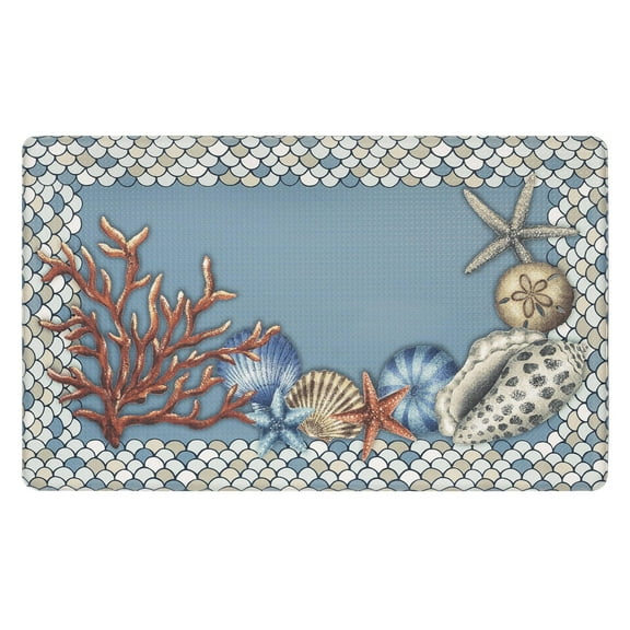 Simple Elegance by Ben&Jonah Anti-Fatigue Mat 18"W x 30"L - Coastal
