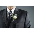 thumbnail image 3 of 2 piezas de boutonniere de boda para el novio y el mejor traje de hombre, decoración de rosas artificiales, ojales, flores para boda, fiesta de graduación, marfil, 3 of 7