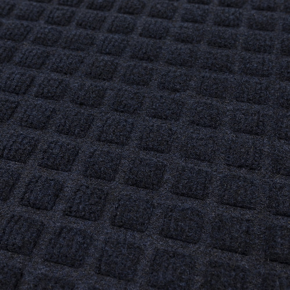 Mohawk Home Waffle Grid Impression Low Pile Non-Slip Indoor/Outdoor Door Mat, Blue, 1' 6" x 2' 6"