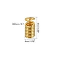 thumbnail image 2 of Unique Bargains Embouts de Cordon, 100 Pcs Embouts de Ressorts Métalliques 4x9mm Embouts de Terminateurs à Ressorts Dorés, 2 of 5