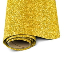 Siser Glitter Heat Transfer Vinyl – Gold HTV Iron on Vinyl – 12” x 3 Foot ( 36 inches / 1 yard )