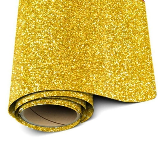 Siser Glitter Heat Transfer Vinyl – Gold HTV Iron on Vinyl – 12” x 3 Foot ( 36 inches / 1 yard )