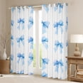 thumbnail image 2 of Feelyou Girly Blue Bowknot Black Out Curtains, Princess Watercolor Bow-tie Curtains Pack of 2 (42x63 Each), Teens Kids Girls Women Bedroom Curtains, Window Curtains Decor, 2 of 6