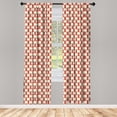 thumbnail image 4 of Ambesonne Abstract Window Curtains, Simple Fruit Trees, Each 28" W x 95" L, Salmon Champagne, 4 of 4