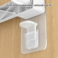 thumbnail image 4 of Shelf Support Holders Free-punching Removable Rack Pegs Plastic Wardrobe Partition Brackets Cabinet for Bathroom Bedroom Type 2, 8pcs, 4 of 9