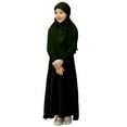 thumbnail image 2 of XXWXYD Musli𝗆 Dress for Girls, 𝖨slamic Prayer Abaya Smoc𝗄ed Long Sleeve Kaftan Robe with Hijab Ramadan 𝖣ubai Outfits, Modest Comfy Eid Fashion, 2 of 6