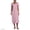 Hot Pink Floral, variant on Women's Cotton Short Sleeve Midcalf Nightgown
