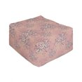 thumbnail image 1 of Floral Rectangle Pouf, Print of Rose Flower Bouquet Silhouette Repetition Illustration Botany, Under Desk Foot Stool for Living Room Office with Cover, 25", Mauve Taupe and Eggshell, by Ambesonne, 1 of 4