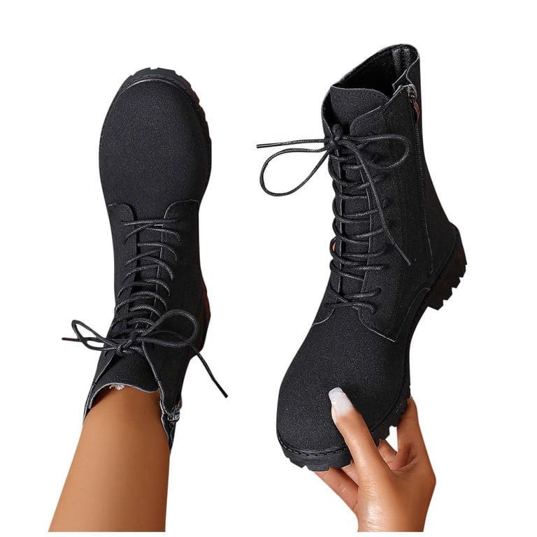 Versatile Women's Side Zipper Short Boots, Comfortable Low-Heeled