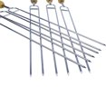 thumbnail image 2 of Stainless Steel Double Prongs Barbecue Shish Kebab Skewers With Wooden Handle6pcsbrown, 2 of 5