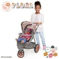thumbnail image 6 of 509 Crew: Melange Flora - Mabelle 3-Wheel Doll Jogger Stroller - Accessory For Dolls Up To 24", Large Canopy, Foldable Design, Kids Toy, Ages 3+, 6 of 7