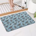 thumbnail image 4 of Blue Dinosaur Skeletons Pattern Bathroom Rugs Mat,Non Slip Microfiber Bathroom Rug,Rubber Backing,Soft Bathroom Mats for Bathroom Floor,Tub and Shower,17x27in(43x68cm), 4 of 5