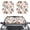 Brown Autumn Oak Leaves, variant on Pzuqiu Windshield Sun Shade with Funny Highland Cow Design, Car Sun Shade for Sedan and Daily Use to Block UV Rays