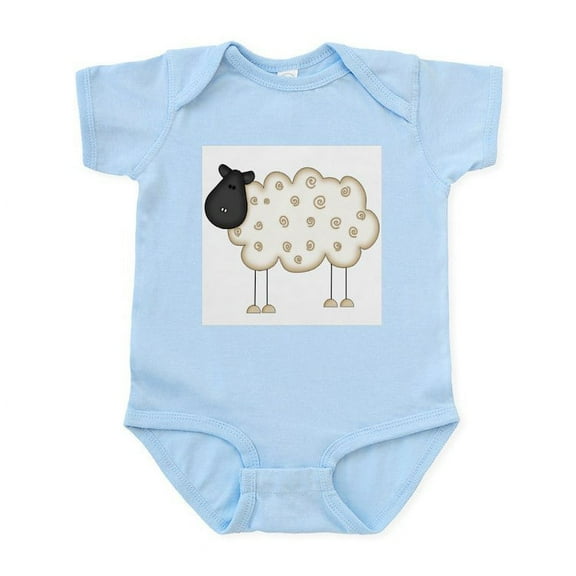 CafePress - Stick Figure Sheep Infant Bodysuit - Baby Light Bodysuit, Size Newborn - 24 Months