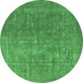 thumbnail image 1 of Ahgly Company Indoor Round Oriental Emerald Green Industrial Area Rugs, 7' Round, 1 of 4