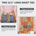 thumbnail image 6 of Pioneer Flower Floral Print Pattern Apron for Women and Men, Cotton Linen Waterproof with Pockets, Adjustable, 33x27 Inch for Kitchen, Gardening, BBQ, Salon, 6 of 6