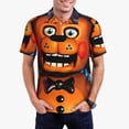 thumbnail image 2 of Lsque Five Nights At Freddy'S Pattern Golf Shirts for Men Dry Fit Print Moisture Wicking Performance Short Sleeve Polo Shirt-Small, 2 of 7