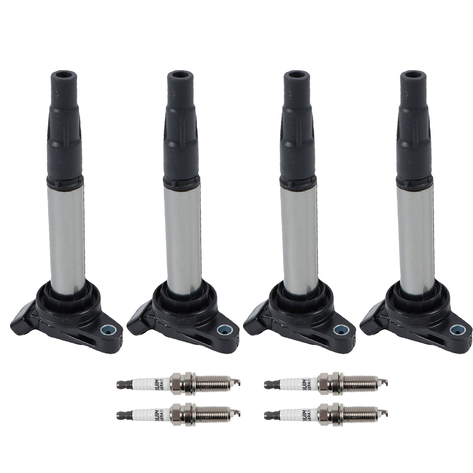 SINOCMP Complete Set of 4 Ignition Coil Pack and Spark Plugs Compatible with Corolla 2009-2018 Matrix Prius C-HR & CT200h 2011-2017 & iM xD 2009-2018 UF596