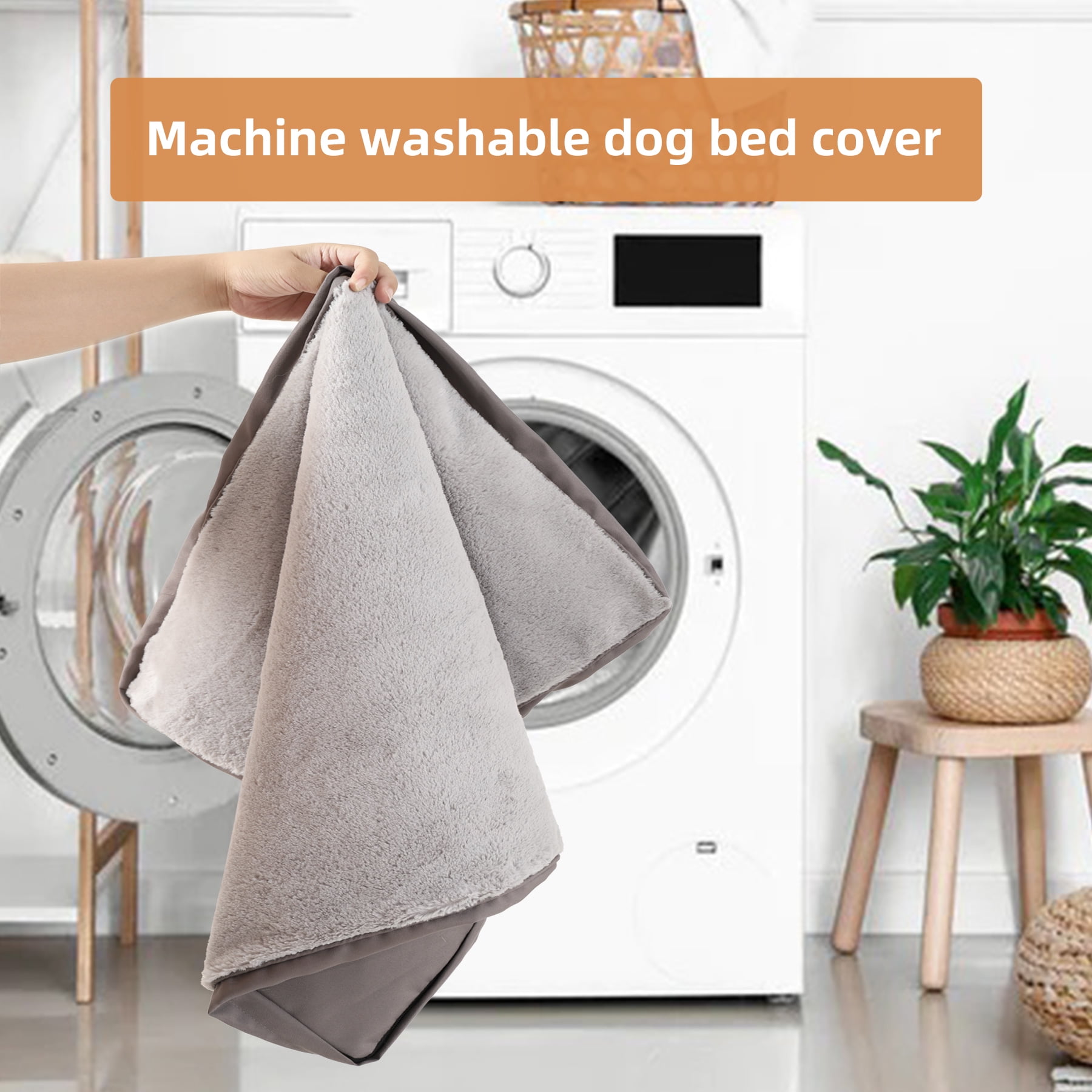 Waterproof 36" Dog Bed for Large Dogs with Washable Removable Cover,Pet Kennel Pad for Crates