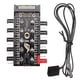 thumbnail image 1 of Cooler Hub 4-Pin PWM Cooler Connector Adaptador de controlador de velocidad de PC Accesorio de divisor de concentrador de ventilador de computadora, SATA Scienceny EL001456-01, 1 of 2