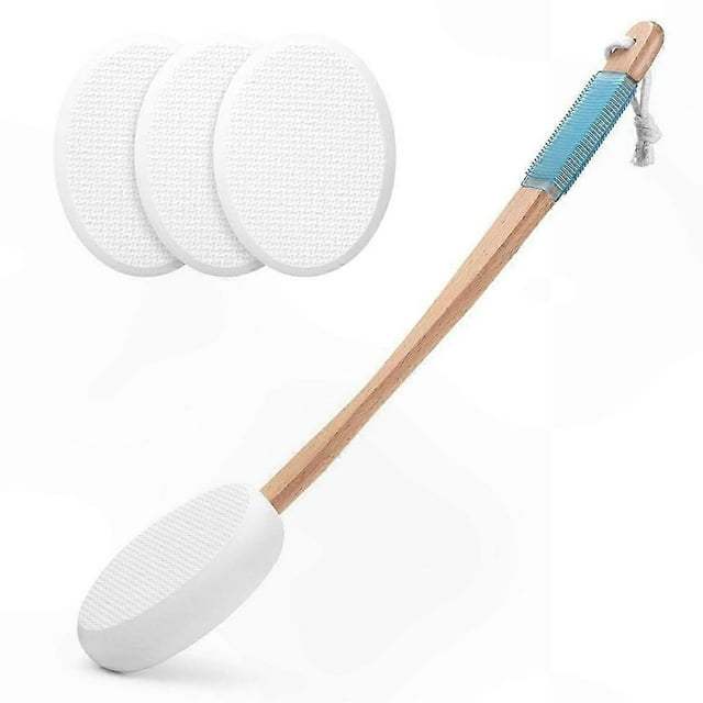 Foot Care Lotion Applicator with 4 Washable Pads for Elderly Women