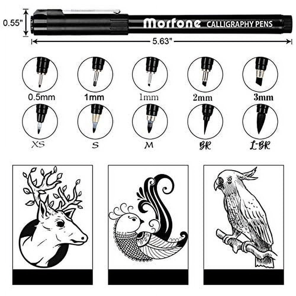 Calligraphy Pens, Hand Lettering Pen, Caligraphy Brush Pens Set for  Beginner, 10 Size Brush Art Markers for Writing, Sketching, Drawing,  Illustration, Scrapbooking, journaling by sunacme - Shop Online for Arts &  Crafts