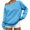 #02Sky Blue, variant on Drmagiyhm Womens Off The Shoulder Tops Long Sleeve Sexy Sweatshirts Fall Cute Slouchy Sweater Pullover Top Dark Gray XL