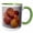 Green/White, variant on 3drose, Peaches White Background, 15oz Mug