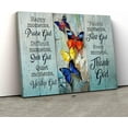 thumbnail image 5 of Christian Butterflies Canvas Wall Art Inspirational Pictures Wall Decor Happy Moments Praise God Painting for Bedroom Bathroom Living Room Butterflies Prints Artwork Framed 12"x16"（Teal, 5 of 6