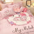thumbnail image 3 of Sanrio My Melody Cotton Bed Sheet Quilt Cover Pillowcase Without Filling Inside, 3 of 29