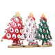 thumbnail image 5 of FELTECHELECTR Árbol de Navidad de madera con dibujos animados para decorar mesas y escritorios (verde), 5 of 6
