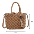 thumbnail image 2 of Bolsa de paja de moda Boho verano tejido a mano playa mujeres compras de mano Tmvgtek Para Estrenar, 2 of 8