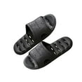 thumbnail image 5 of XUNKUSGA Shower Slippers Classic Soild Color Non-Slip Slippers Lightweight Breathable Soft Sole Cloud Slides Comfortable Drainage Sole House Slippers for Men 5.5-10.5 Black, 5 of 6