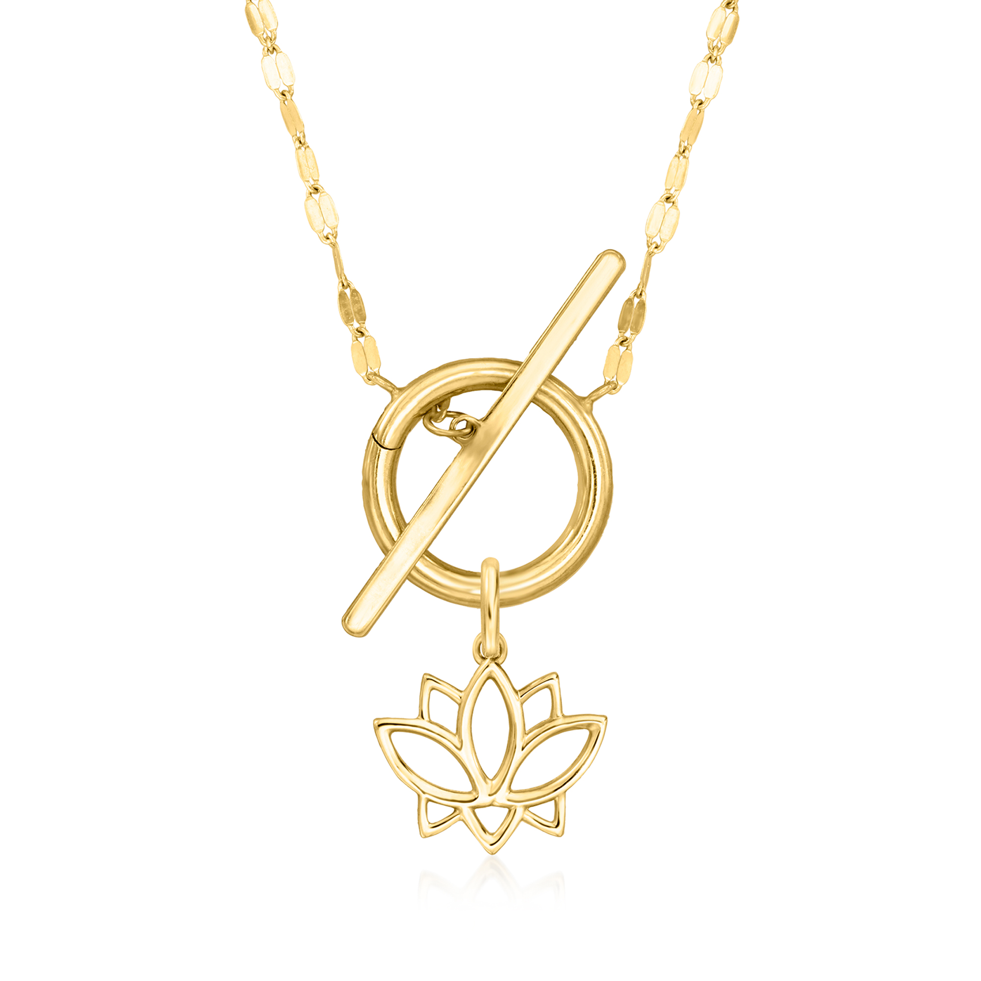 Pure Collection by Ross-Simons 14kt Yellow Gold Lotus Flower Charm, Women's, Adult